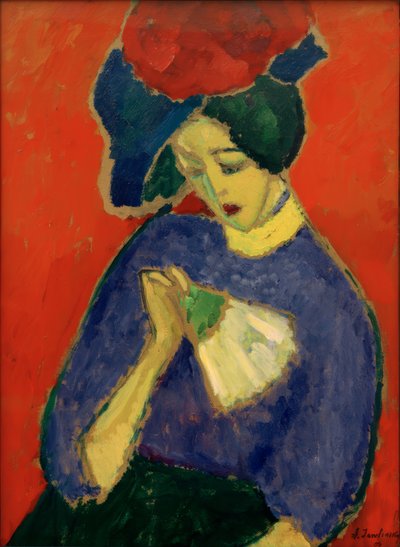 Dame mit Fächer von Alexej von Jawlensky