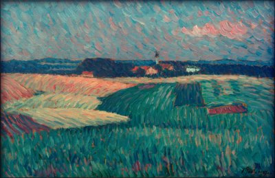 Dorf in Bayern (Wasserburg / Kirch-Eisselfing) von Alexej von Jawlensky