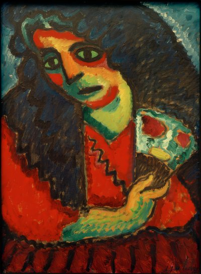 Frau mit Fächer von Alexej von Jawlensky