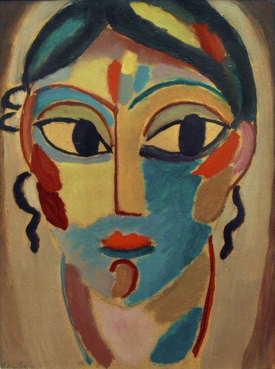 Mystischer Kopf: Mädchenkopf (frontal) von Alexej von Jawlensky