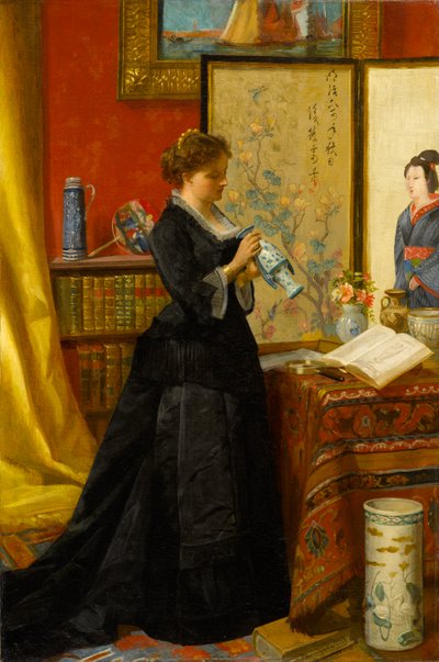 Der Porzellansammler, 1868 von Alfred Emile Stevens