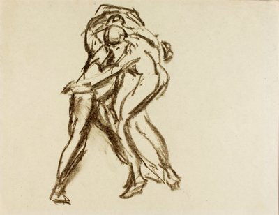 Zwei Figuren in Aktion von Alfred H. Maurer