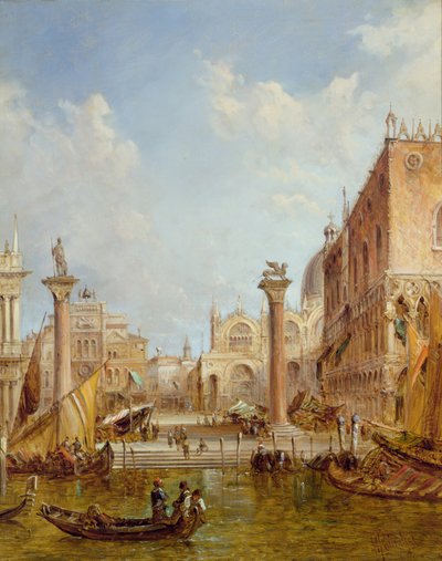 Die Säule von St. Markus in Venedig von Alfred Pollentine