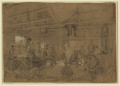 Skedaddlers Hall, Harrisons Landing von Alfred Rudolph Waud
