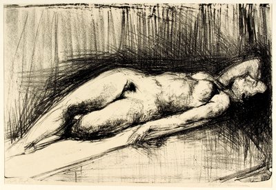 Liegendes weibliches Modell von Alfred Simonsen