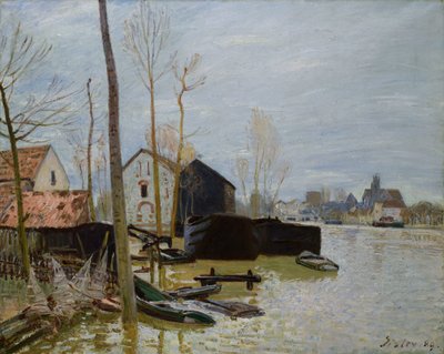 Die Überschwemmungen in Moret, 1889 von Alfred Sisley