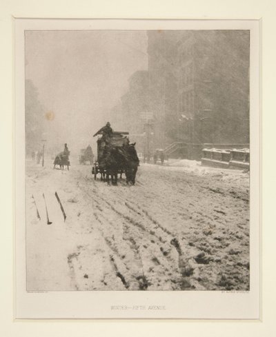 Winter - Fifth Avenue von Alfred Stieglitz