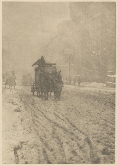 Winter auf der Fifth Avenue von Alfred Stieglitz