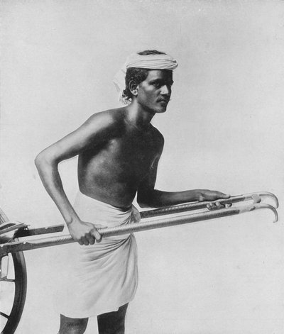 Rikscha-Kuli, um 1890 von Alfred William Amandus Plate