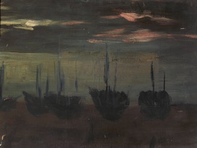 Schiffe im Mondlicht, o.D. von Alice Pike Barney