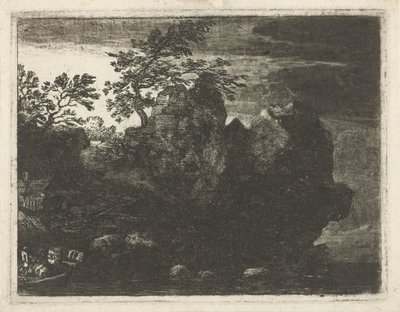 Große Felsformation am Fluss von Allaert van Everdingen