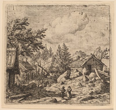 Hamlet auf bergigem Gelände von Allart van Everdingen