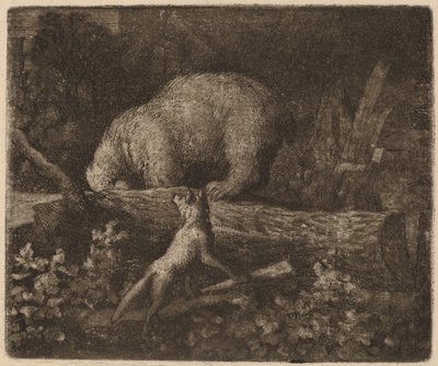 Der gefangene Bär, wahrscheinlich ca. 1645-1656 von Allart van Everdingen