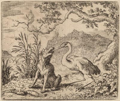 Der Wolf und der Kranich von Allart van Everdingen