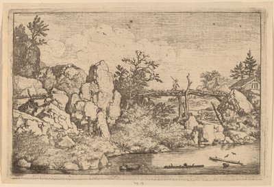 Zwei Baumstämme im Wasser von Allart van Everdingen