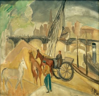 Landschaft mit Brücke von Alma Del Banco