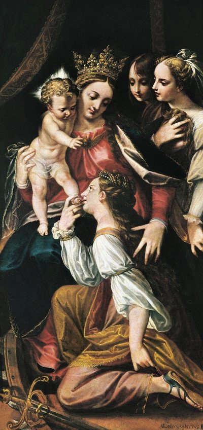 Die mystische Hochzeit der Heiligen Katharina von Alonso Sánchez Coello