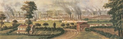 Leeds von Rope Hill, ca. 1840 von Alphonse Douseau