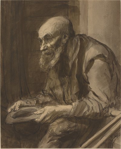 Bettler mit Krücken von Alphonse Legros