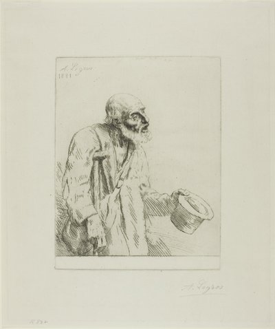 Bettler mit Krücken von Alphonse Legros