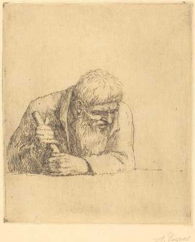 Neugieriger Mann von Alphonse Legros