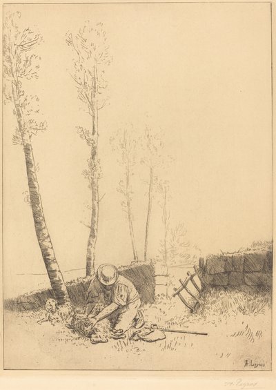 Das Finden des Schafes von Alphonse Legros