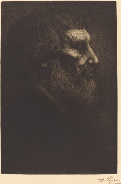 Kopf eines Bettlers Tête de mendiant von Alphonse Legros