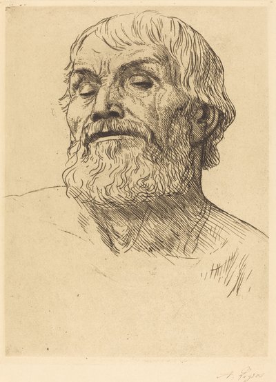 Kopf eines Mannes von Alphonse Legros