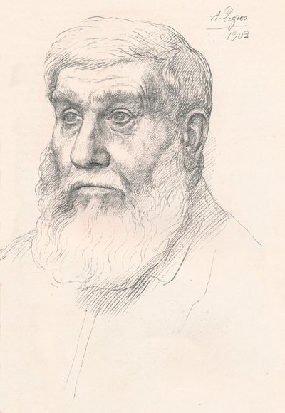 Kopf eines Bauern von Alphonse Legros