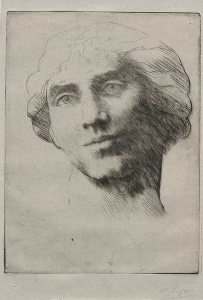 Kopf einer jungen Frau von Alphonse Legros