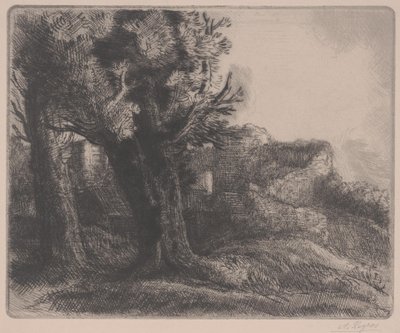 In den Ruinen, Mitte 19. bis Anfang 20. Jahrhundert von Alphonse Legros