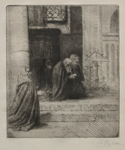 Innenansicht einer Kirche von Alphonse Legros