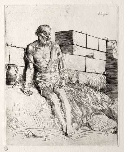 Hiob (Erste Platte) von Alphonse Legros