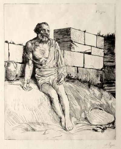 Hiob (Erste Platte) von Alphonse Legros