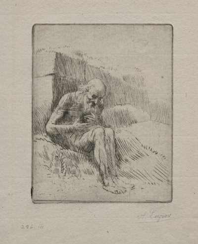 Hiob (Zweite Platte) von Alphonse Legros