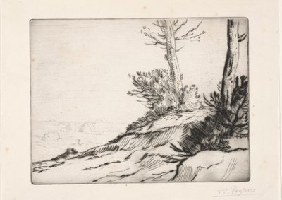 Der Hügel mit Gestrüpp von Alphonse Legros
