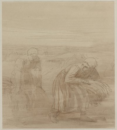 Die Ährenleserinnen, 1800er Jahre von Alphonse Legros
