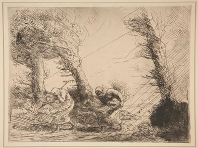 Erntende Frauen überrascht von der von Alphonse Legros