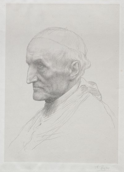 Porträt von Kardinal Manning (2. Platte) von Alphonse Legros
