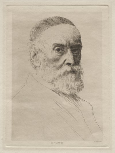 Porträt von George Frederic Watts von Alphonse Legros