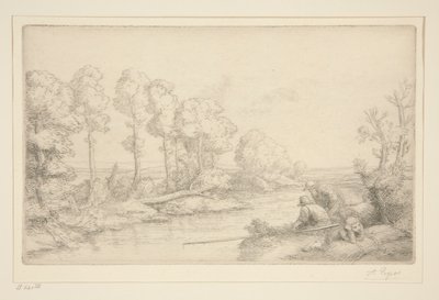 Ruhe am Flussufer von Alphonse Legros