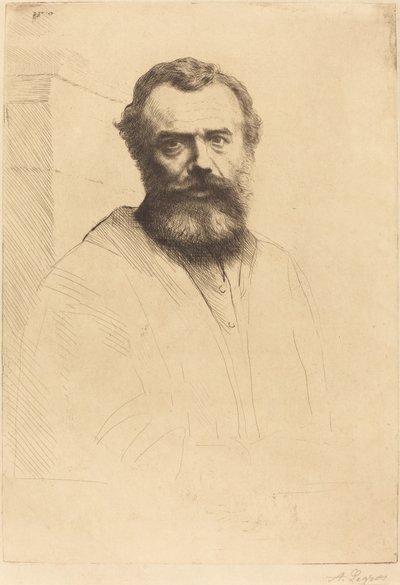 Selbstporträt, 3. Platte, 1880 von Alphonse Legros