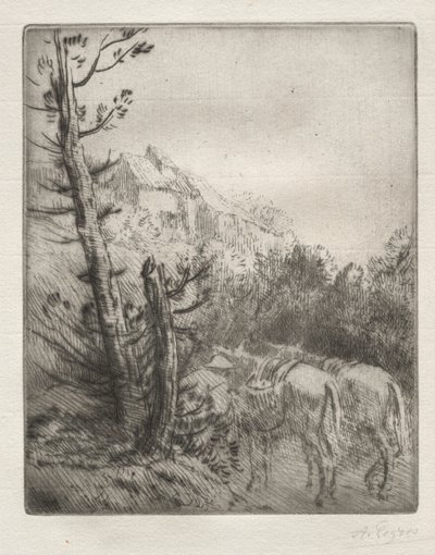 Der Bauernhof auf dem Hügel von Alphonse Legros