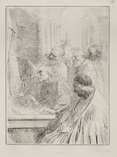 Die Mönche in der Kirche von Alphonse Legros