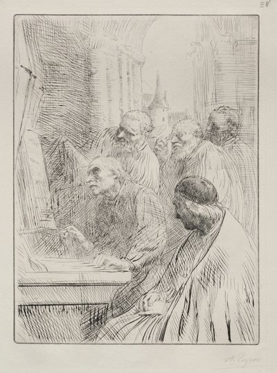 Die Mönche in der Kirche von Alphonse Legros