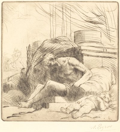 Opfer eines Feuers von Alphonse Legros