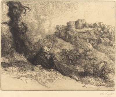Ansicht eines Schlosses (Schloss der Geister) von Alphonse Legros