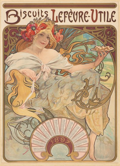 Kekse Lefèvre-Utile von Alphonse Marie Mucha