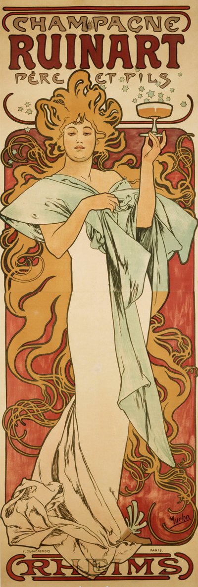 Champagne Ruinart, 1896 von Alphonse Mucha