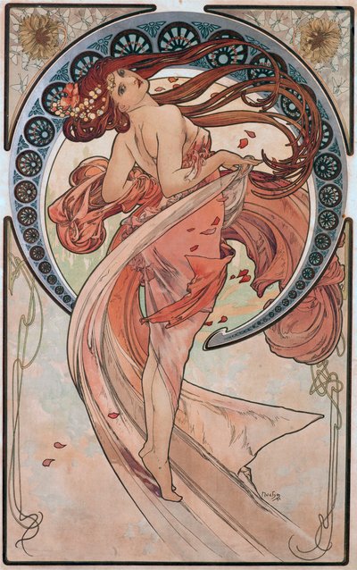 Tanz (Rose) von Alphonse Mucha